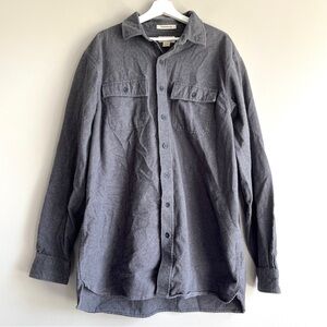 LL Bean Mens Chamois Shirt Traditional Fit XL tall flannel gray shacket button